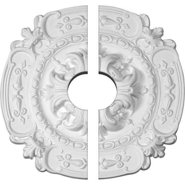Ekena Millwork Southampton Clng Medallion, Two Piece (Fits Canopies up to 3 1/2"), 16 3/8"OD x 3 1/2"ID x 1 3/4"P CM17SO2-03500 - main